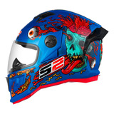 Capacete Fechado Customizado Lançamento Stealth Zumbi