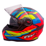 Capacete Fechado Fw3 Gtx Fox Com Óculos Interno Varias Cores