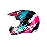 Capacete Fechado Moto Bieffe 3 Sport Adventure Preto Com Rosa 56