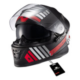 Capacete Fechado Motociclista Texx Preto C Oculos Escuro