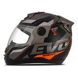 Capacete Fechado Pro Tork Evolution G8 Evo Fosco Grafite E Laranja Tam 58