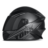 Capacete Fechado Protork R8 Pro Fosco Prata 60 Viseira Fumê
