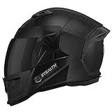 Capacete Fechado Stealth Solid 58 Viseira Fumê Preto Metalico