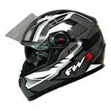 Capacete Gtx Fox Fw3 Com Óculos Solar Interno E Narigueira