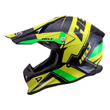 Capacete Helt Cross Mx Motocross Enduro Trilha Cor Verde Tamanho Do Capacete 58