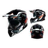 Capacete Helt Cross Titanium Dakar Ride Oculos Interno Pro