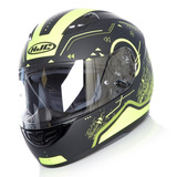 Capacete Hjc Cs 15 Safa Fechado Conforto Silencio Para Motociclista Segurança P pilotar Moto Trava Na Viseira Que E Anti risco E Anti embaçante E Preparada Para Uso De Pinlock Verde Fluor Tamanho 58