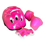 Capacete Infantil Bike Kit Proteção Joelheiras Cotoveleira