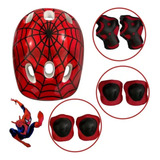 Capacete Infantil Bike Kit Proteção Joelheiras Cotoveleira