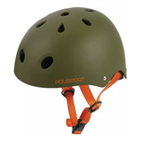 Capacete Infantil Bike Polisport Urban Radical Cor Verde laranja Tamanho 53 55