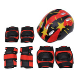 Capacete Infantil Kit Protecao Joelheira Cotoveleira Proteto