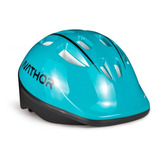 Capacete Infantil Nathor Turquesa preto Cor Azul turquesa Tamanho Único