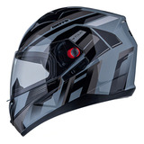 Capacete Integral Bieffe B 40 Vtour Cinza Luar Brilho Tamanho 58 Com Óculos Solar Interno