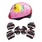 Capacete Kit Proteção Infantil Rad7 Pink Bike Skate Patins