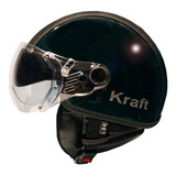Capacete Kraft Plus Semi Revestido Preto P 56 Harley Custom