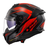Capacete Ls2 Ff808 Stream Ii Fury Preto Vermelho