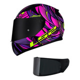 Capacete Ls2 Rapid Ff353 Athena Roxo Rosa Feminino Viseira