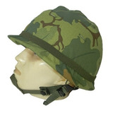 Capacete M1 Aço Guerra Do Vietnã Completo