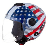 Capacete Masculino Pro Tork New Atomic Bandeiras Brasil Eua Cor Branco Desenho Usa Tamanho Do Capacete 56