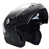 Capacete Mixs Captiva Preto Fosco Com Viseira Interna Fumê Robocop Articulado 58