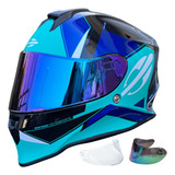 Capacete Mormaii Esportivo Fechado Azul Link Exclusivo Tam58