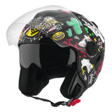 Capacete Moto Aberto Colorido