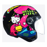 Capacete Moto Aberto Peels Hello Kitty