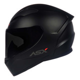 Capacete Moto Fechado Asx City Solid Preto Fosco Tamanho 62 Xl