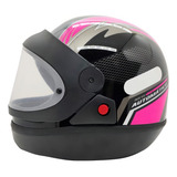 Capacete Moto Fechado Ebf Automático Bolt Style Tamanho Do Capacete 58 Cor Rosa