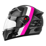Capacete Moto Fechado Mixs Mx5 Super Speed Fosco   Brilhante Tamanho Do Capacete 56 Cor Cinza rosa fosco