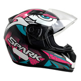 Capacete Moto Feminino Ebf New Spark Esportivo C Narigueira