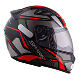 Capacete Moto Masculino Ebf Spark Spider Esportivo Vermelho