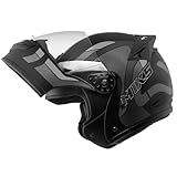 Capacete Moto Mixs Gladiator Delta Articulado Escamoteável Robocop Motociclista Motoqueiro Cinza Fosco 60