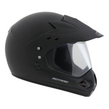 Capacete Moto Motocross Fechado Com Viseira Ebf Motard Solid Preto Fosco Tamanho 60