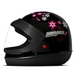 Capacete Moto Pro Tork Semi Automático For Girl Preto 58