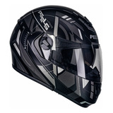 Capacete Motociclista Peels Urban Sinc 2 Escamoteável Modular Robocop Preto oceano Moto Segurança