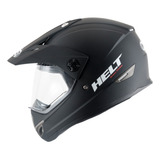Capacete Motocross Helt Cross Vision Moto Preto Fosco