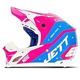 Capacete Motocross Th1 Jett Evolution 2 Rosa Azul Celeste 58
