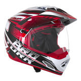Capacete Motocross Trilha Th 1 Vision Adventure Vis Cristal