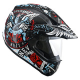 Capacete Motocross Vision Angel Cross Com Viseira Helt 21197 Cor Tamanho 60