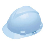 Capacete Msa Aba Frontal V gard Suspensão Jugular Azul Claro