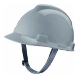Capacete Msa Cinza V Gard C Carneira Push Key E Jugular
