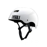 Capacete Niggli Pads Iron Light Branco Patins Skate Tam Pp