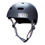 Capacete Niggli Pads Iron Profissional   Cinza Fosco