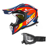 Capacete Off Road Estiloso Lançamento Óculos Proteção C Nf