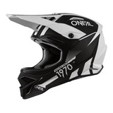 Capacete Oneal 3 Series Interceptor V22 Black white Mx Cross