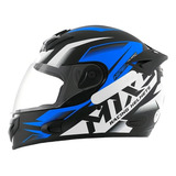 Capacete Para Moto Fechado Mixs Fokker Storm 2019 Cor Azul Tamanho Do Capacete 60