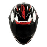 Capacete Para Moto Integral Ls2 Ff358 Draze Preto E Vermelho Tamanho M