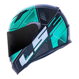 Capacete Para Moto Integral Ls2 Ff358 Ultra Motociclista Cor Preto Com Verde Desenho Solid Tamanho Do Capacete 60