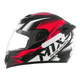 Capacete Para Moto Integral Mixs Mx2 Storm Vermelho Fosco Nf
